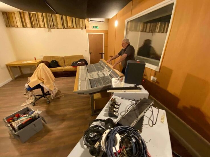 Mark Viner Stuart in recording studio staffs Wolverhampton coven